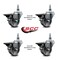 Service Caster 3 Inch Semi Steel 12 Inch Threaded Stem Caster Set with Brake SCC-TS20S314-SSS-PLB-121315-4 - alternate 3